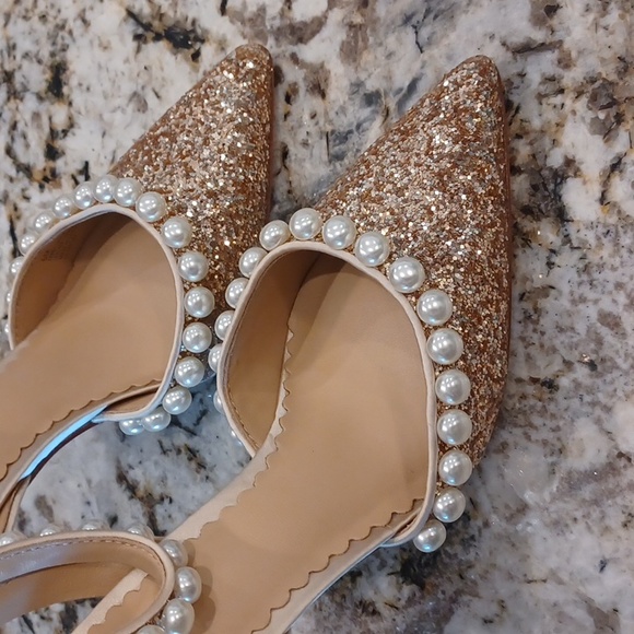 Antonio Melani x Nicola Bathie Bebe Ankle Strap Glitter Pearl Detail Multi Size - Picture 12 of 15